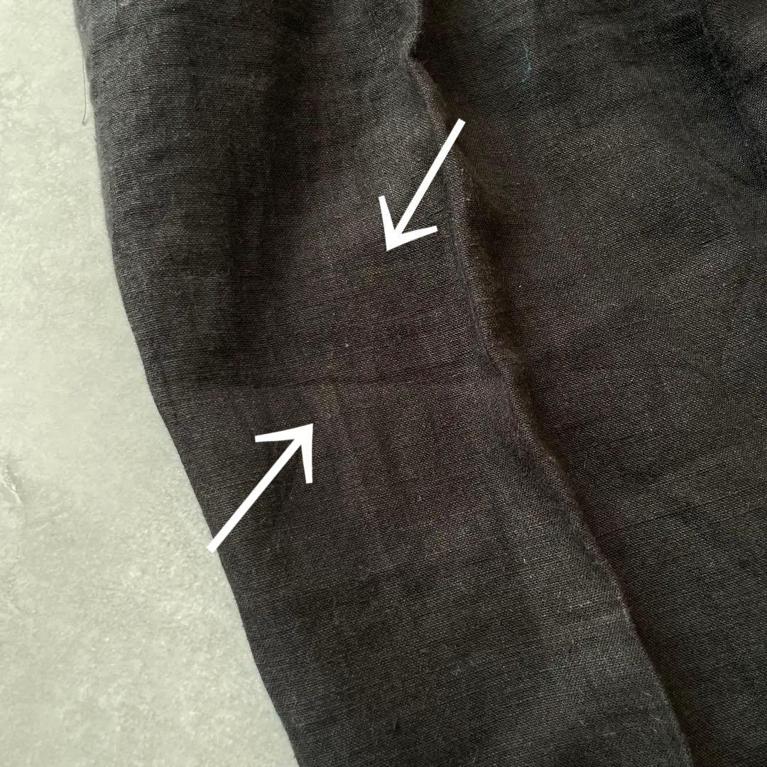 80s COMME des GARCONS リネン 2タック ワイドスラックス