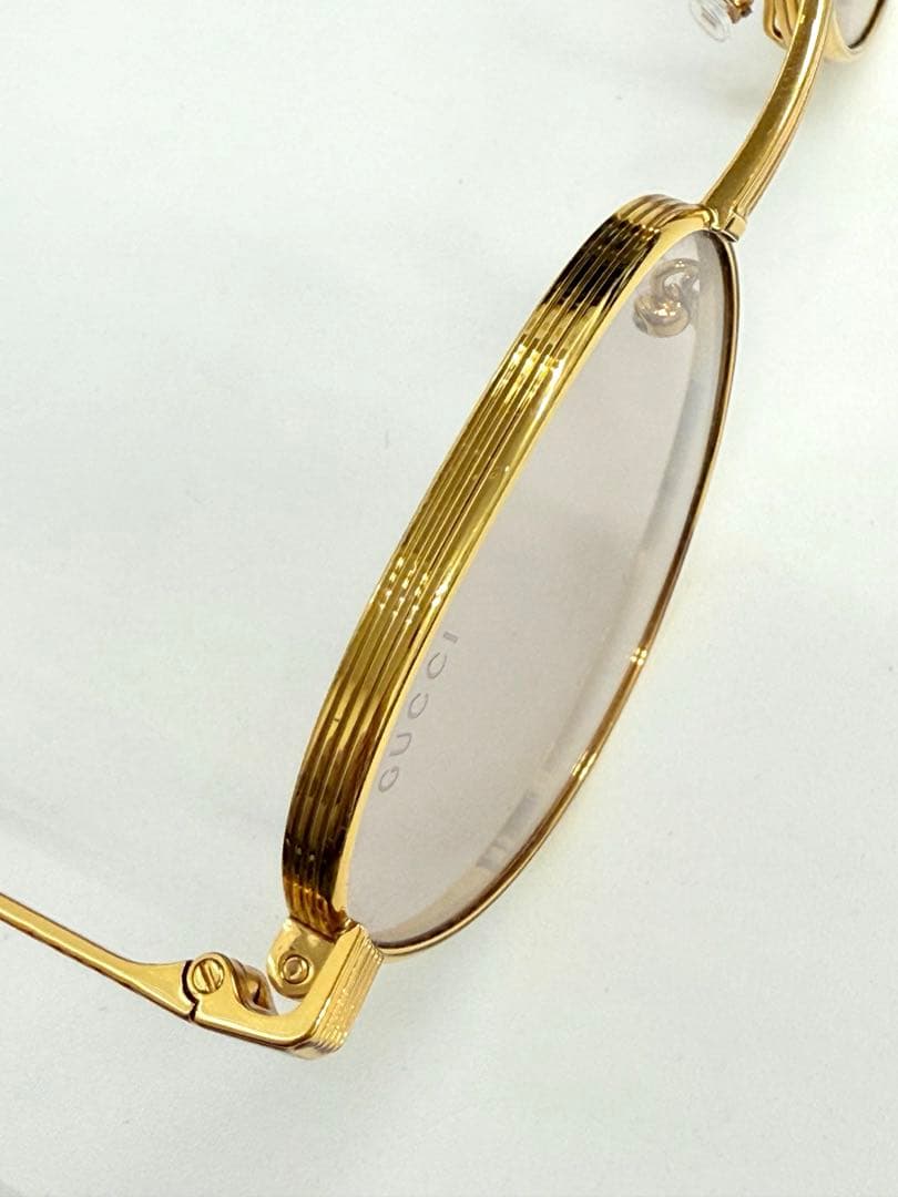 GUCCI グッチ　サングラス 眼鏡　ラウンド ゴールドフレーム