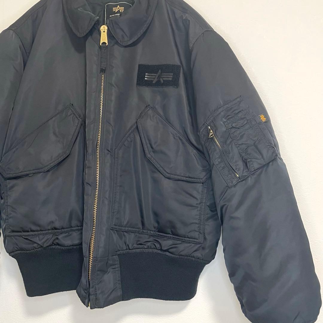 【希少Lサイズ】美品 アルファ CWU-45/P 黒 フライトジャケット