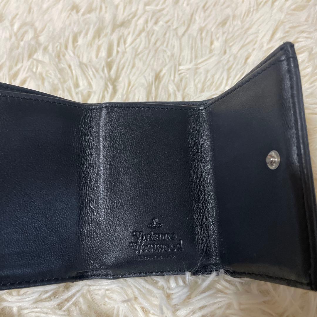 【美品】 Vivienne Westwood エマ 三つ折り財布 ブルーオーブ