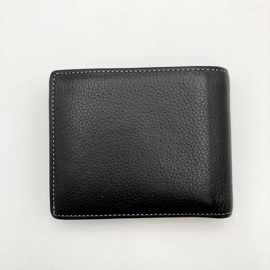 激レア！極美品✨ DIOR HOMME サドル 二つ折り財布 黒 レザー ロゴ