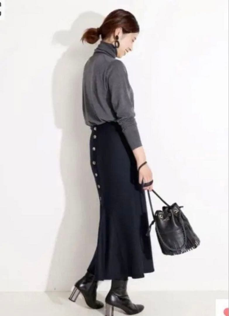 VERMEIL par iena 後ろボタンペプラムスカートsize40 グレー