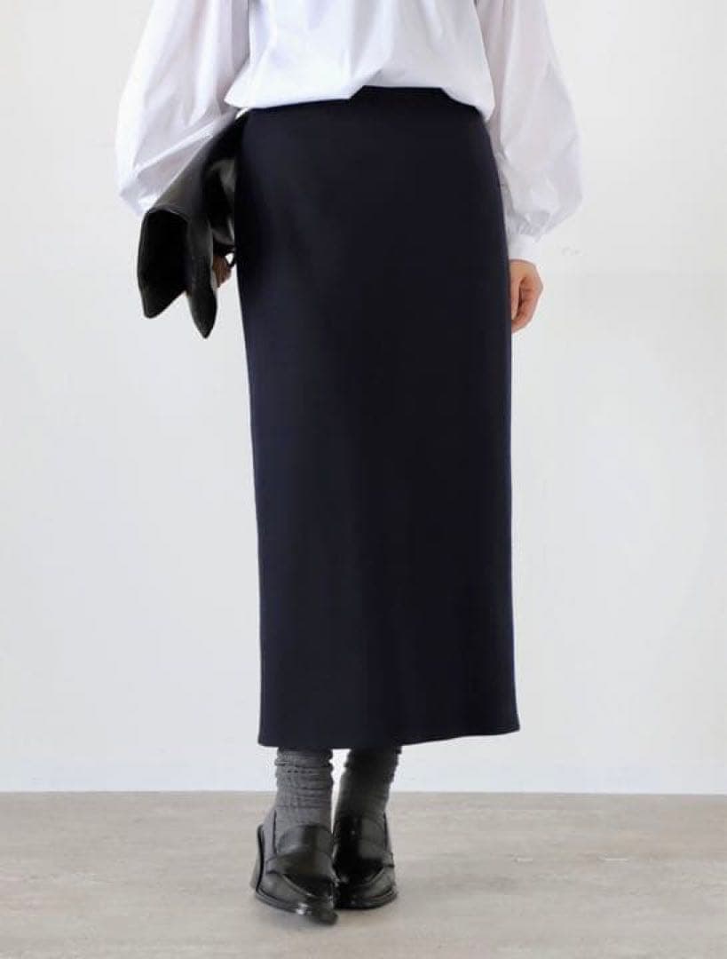 VERMEIL par iena 後ろボタンペプラムスカートsize40 グレー