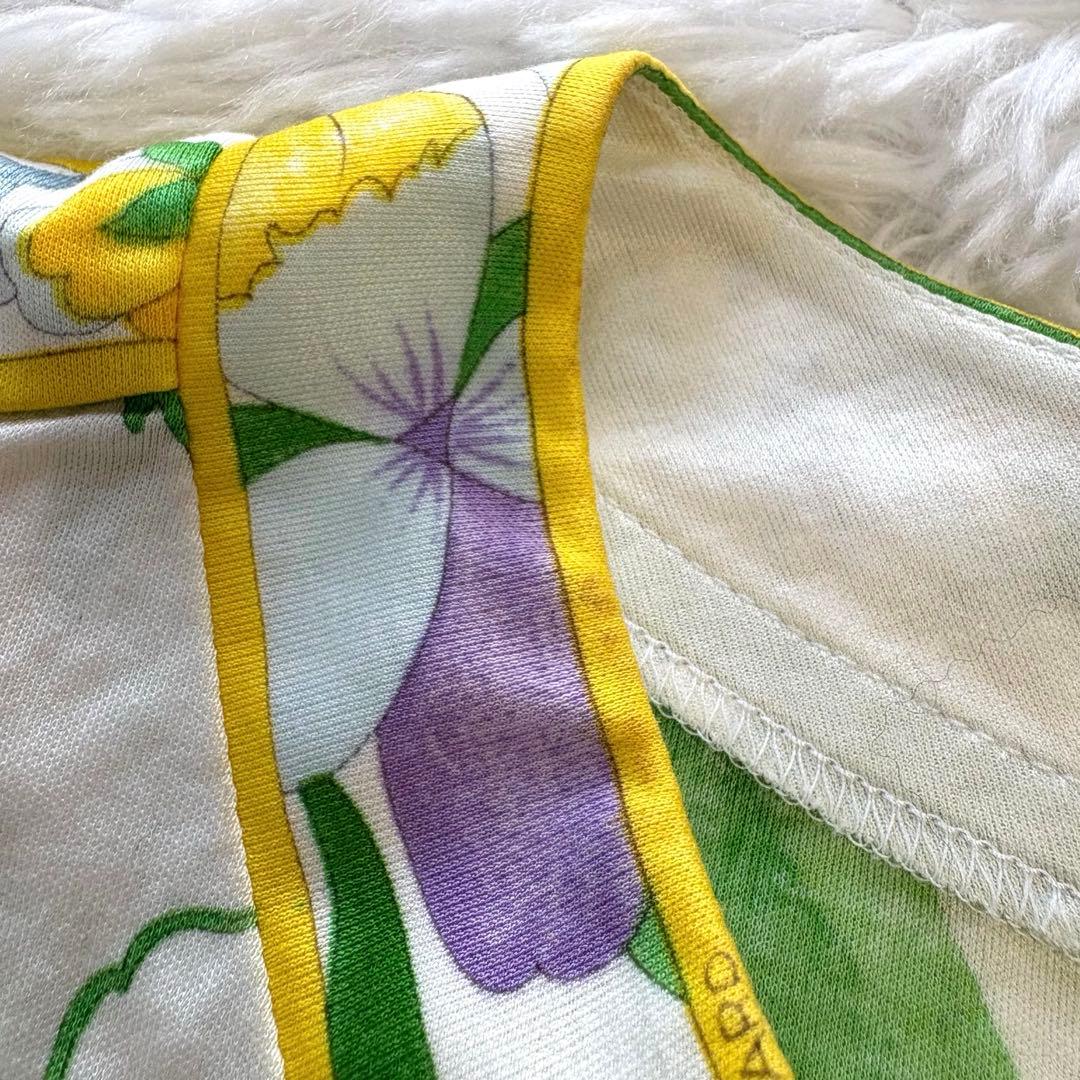 美品✨レオナール コットン100% 花柄 カットソー Tシャツ L レディース