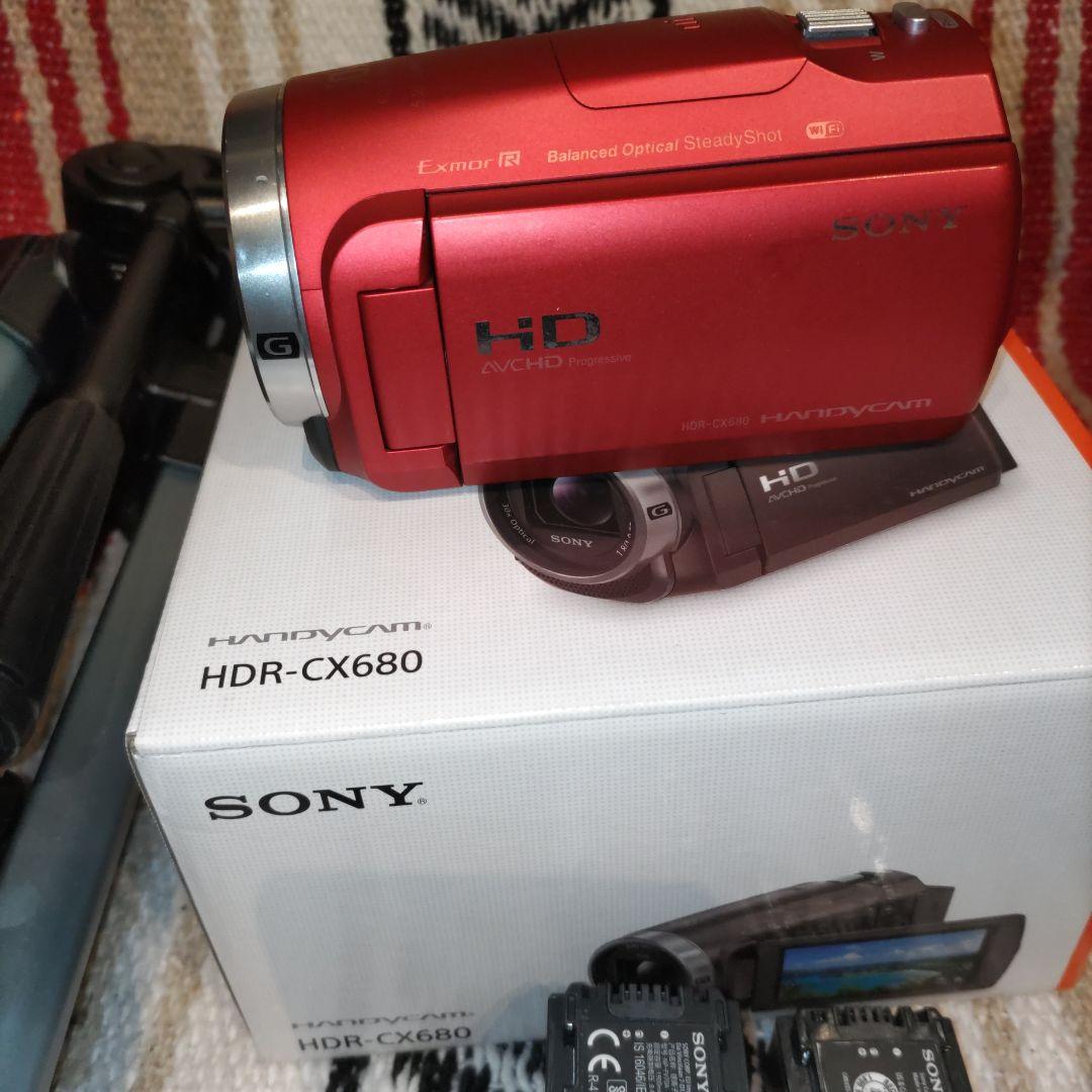 Sony デジタルHD HDR-CX680 ビデオカメラ レッド .SD