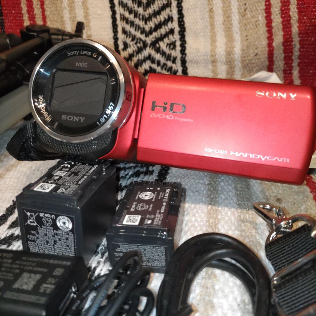 Sony デジタルHD HDR-CX680 ビデオカメラ レッド .SD