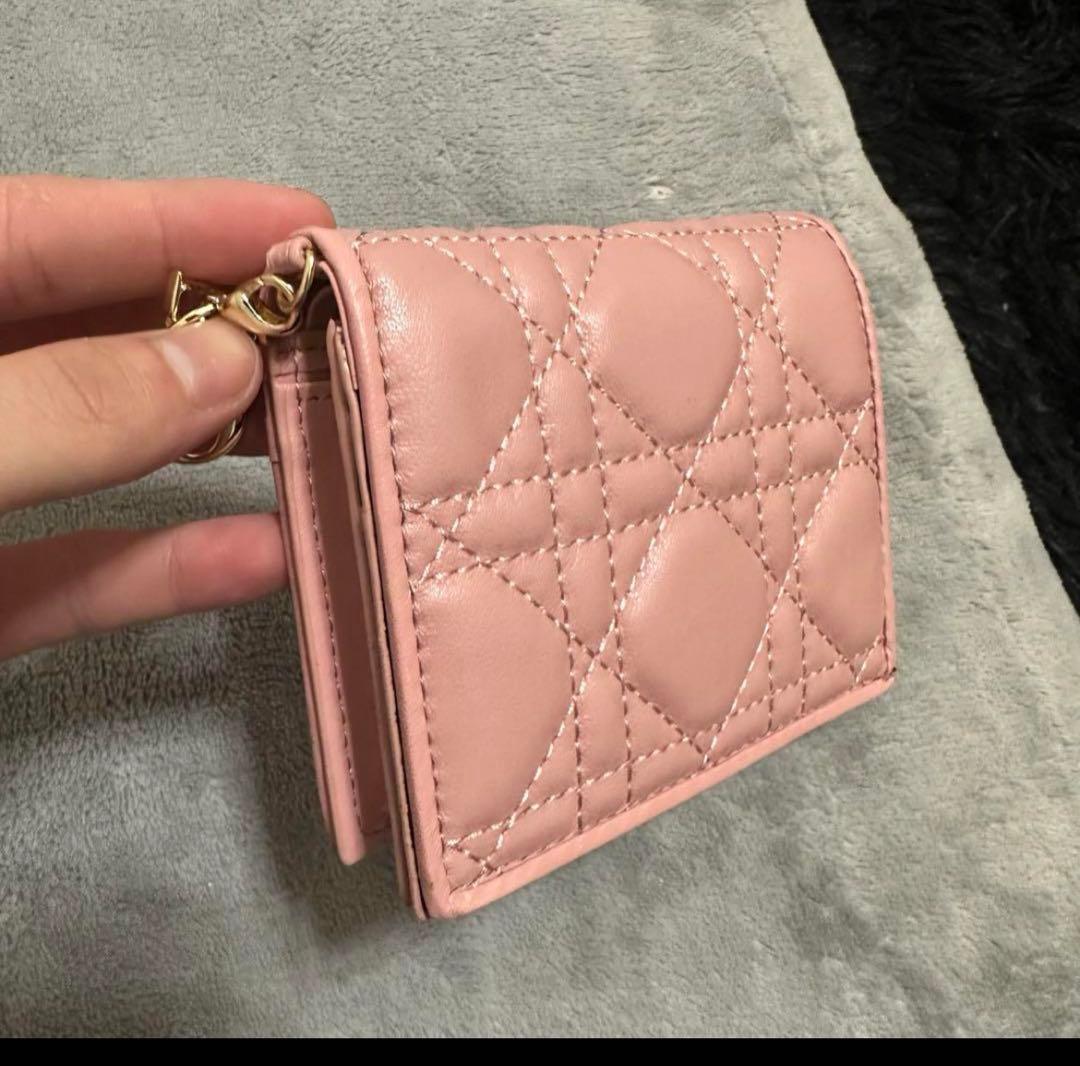 【最終値下げ！】Christian Dior ピンク キルティング 二つ折り財布
