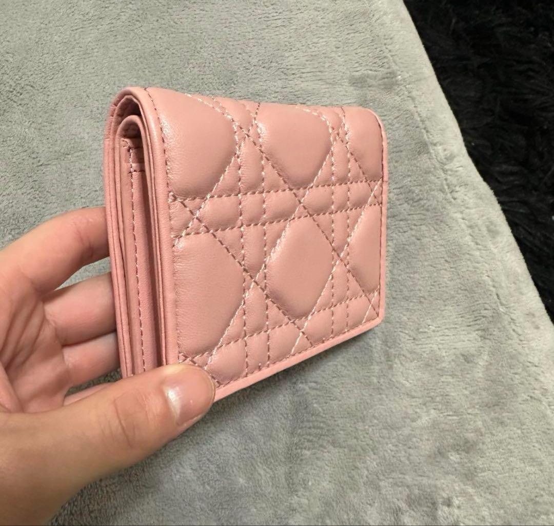 【最終値下げ！】Christian Dior ピンク キルティング 二つ折り財布