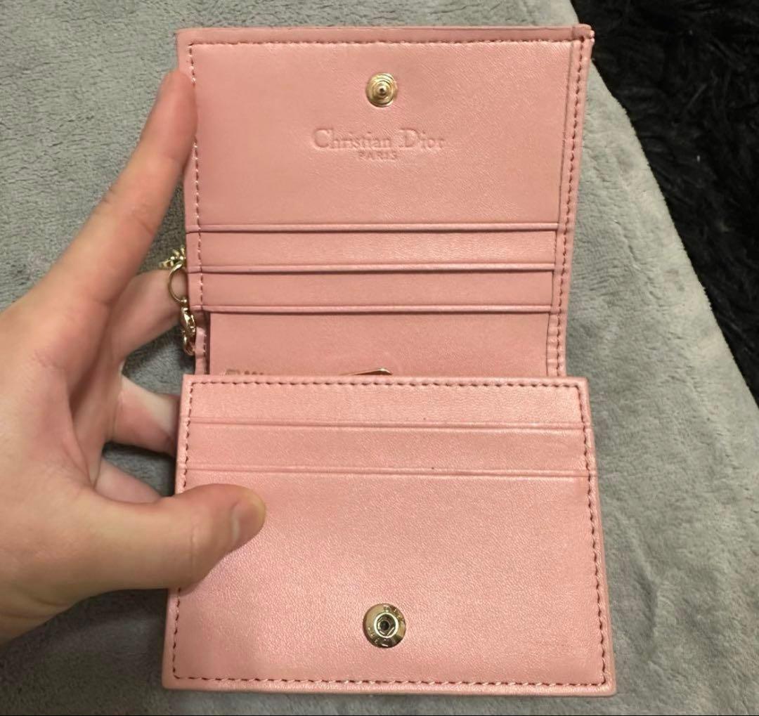 【最終値下げ！】Christian Dior ピンク キルティング 二つ折り財布