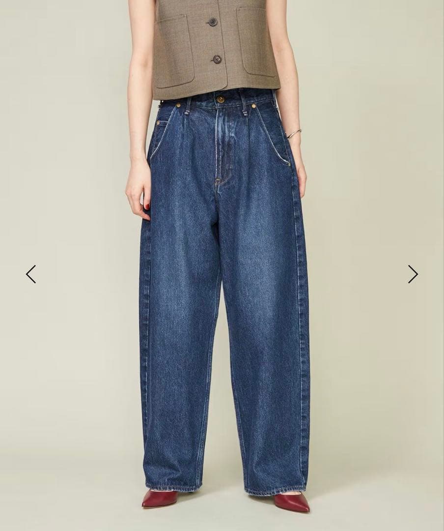 【別注】＜upper hights for conte＞タックデニムパンツ UN