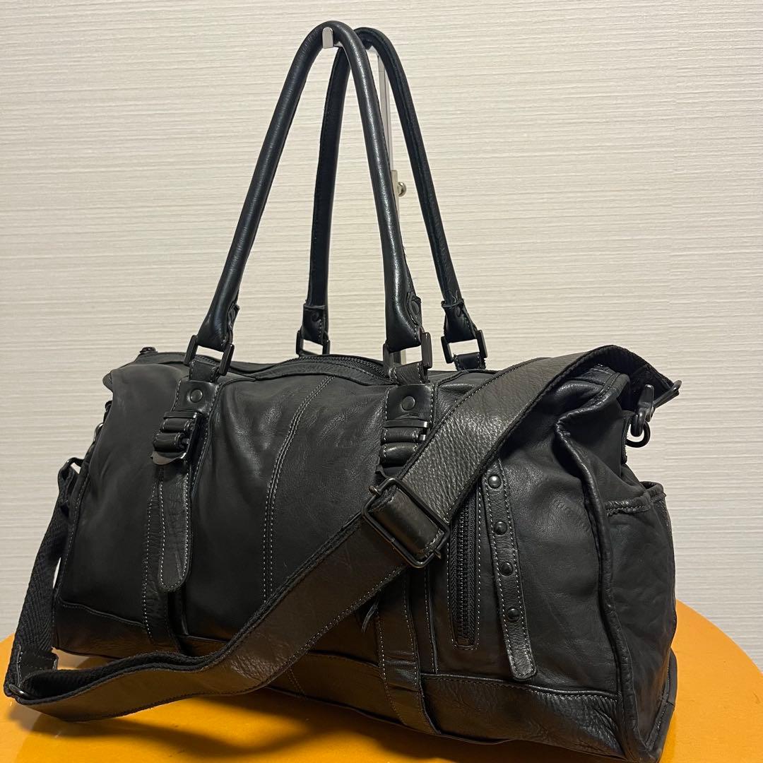 ヒロ 美品 DECADE オイルドレザー 2way ボストンバッグ y2k