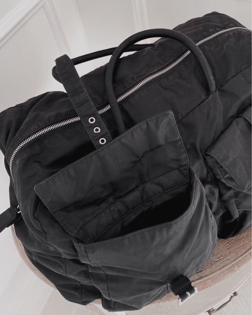 【サンサンタ】 PRADA プラダ ブラック ボストンバッグ