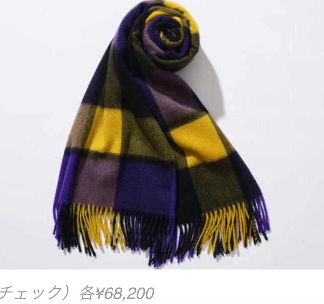 ◇◆美品 ジョシュアエリス カシミヤ 大判ストール ブロックチェック