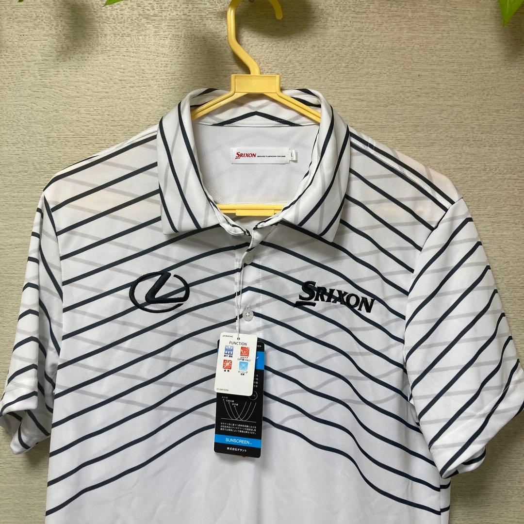 未使用 松山英樹レプリカ クロスイメージボーダーシャツ SRIXON LEXUS
