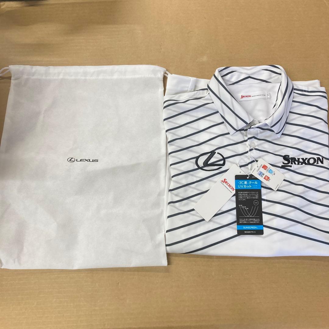 未使用 松山英樹レプリカ クロスイメージボーダーシャツ SRIXON LEXUS