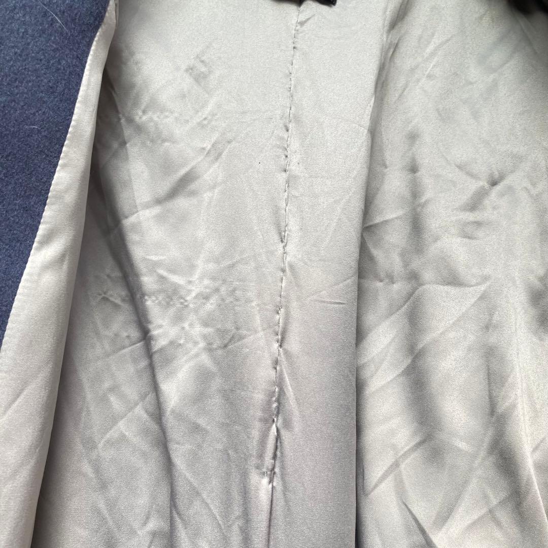 【美品】PAMEO POSE Mandarin Cocoon Coat ブルー