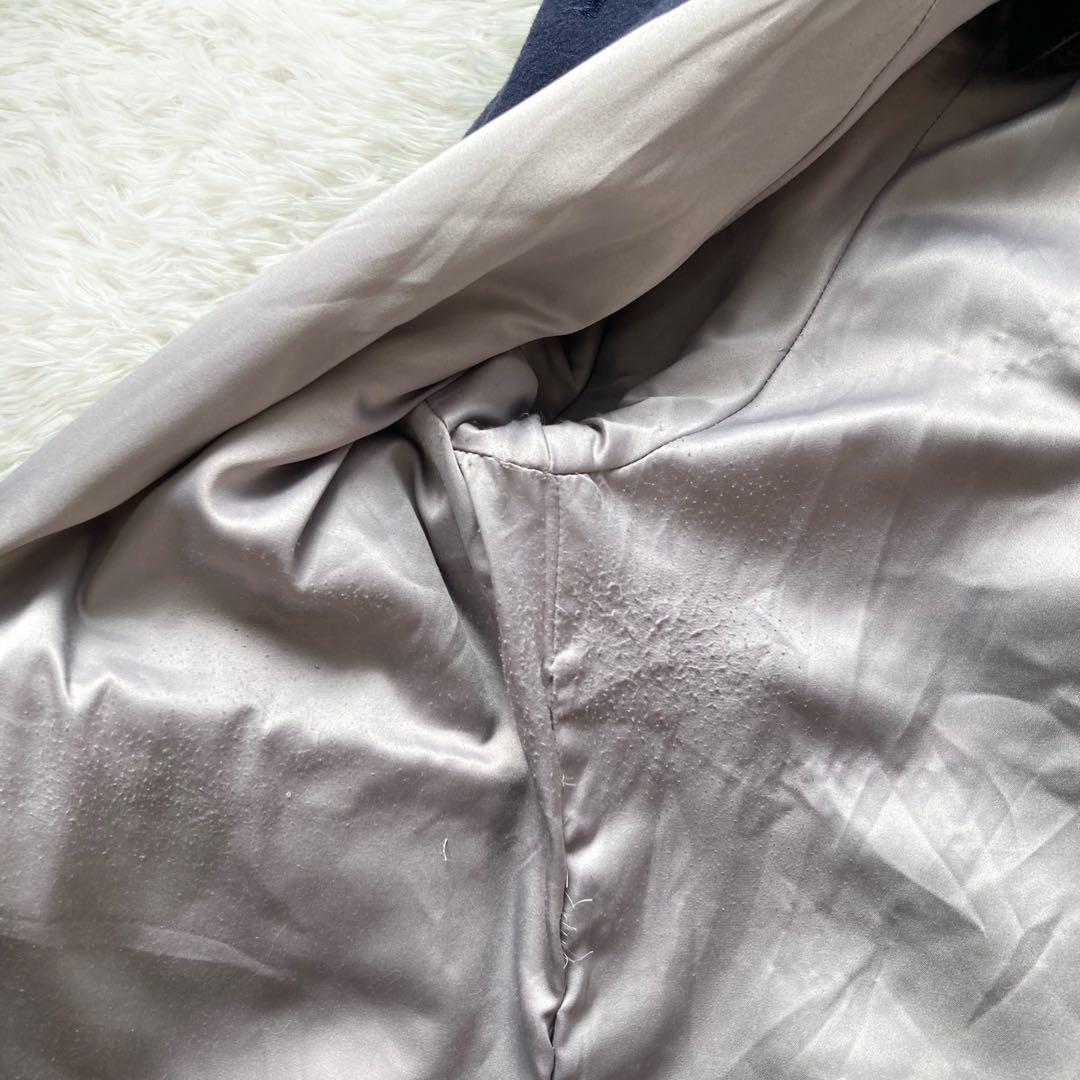 【美品】PAMEO POSE Mandarin Cocoon Coat ブルー