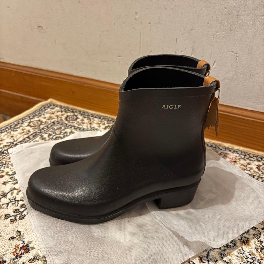 AIGLE ブラック ショートブーツ　FINAL SALE‼️