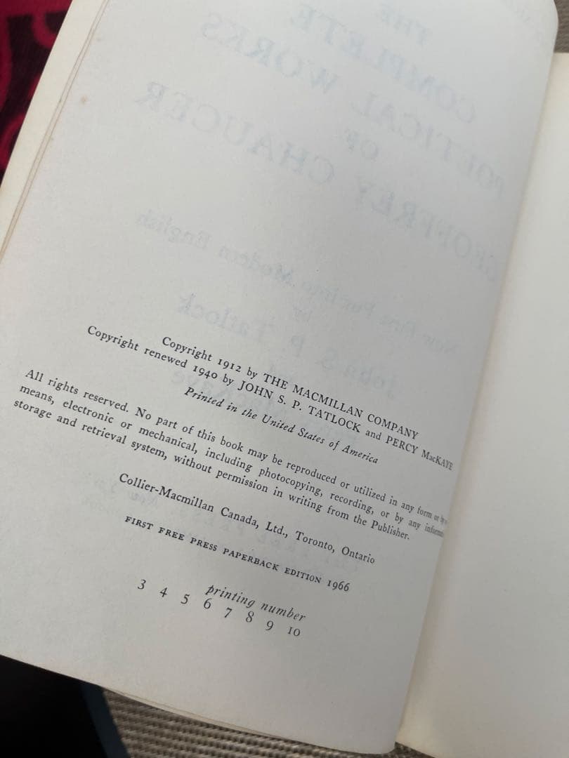希少　The Modern Reader's Chaucer