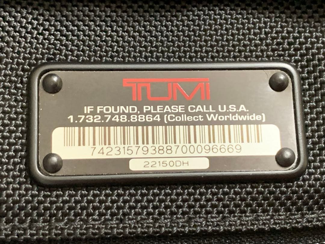 TUMI 2way ボストンバッグ 22150DH 黒 TSA対応ナンバーロック