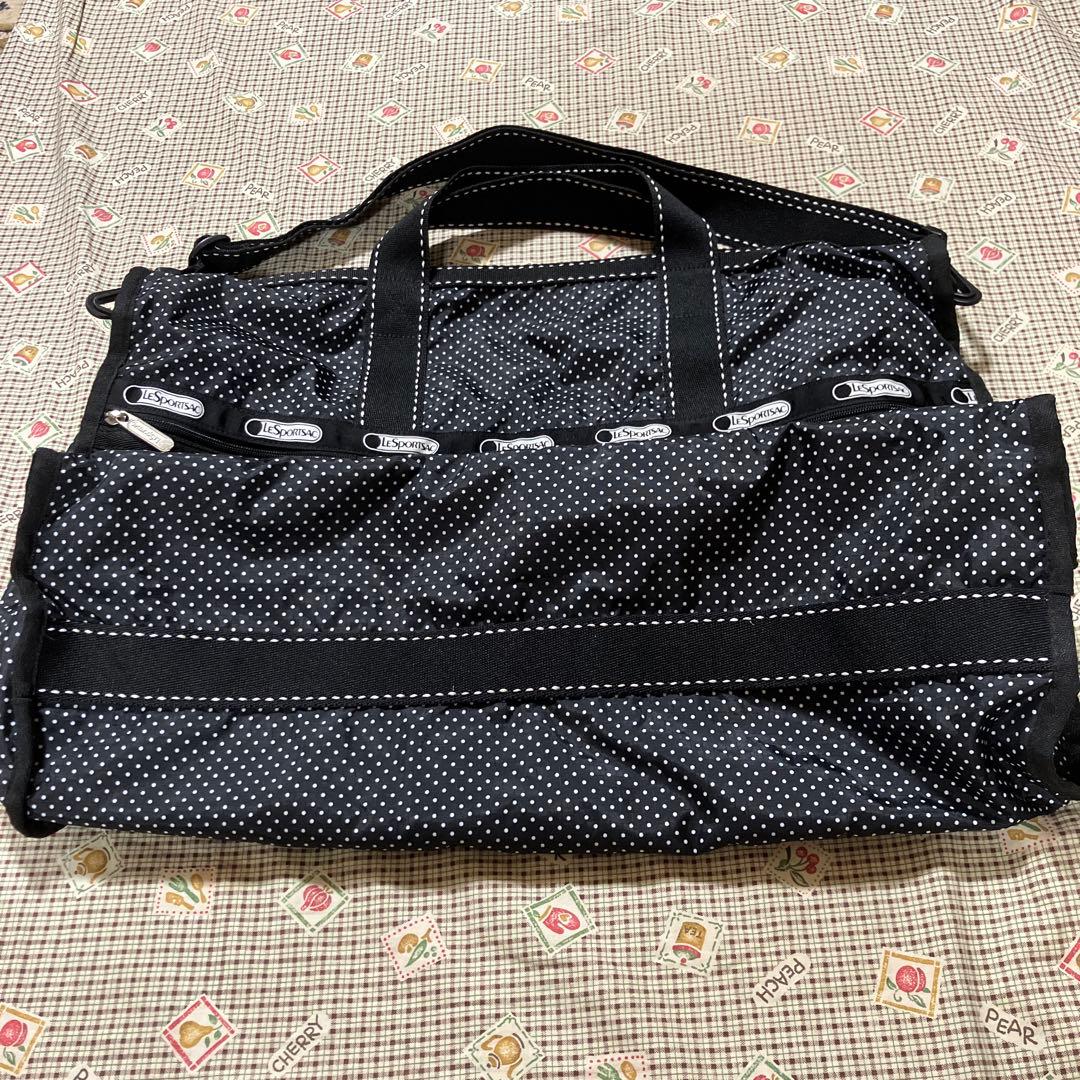 美品 レスポートサック ウィークエンダー ラージ ドット黒 ボストン