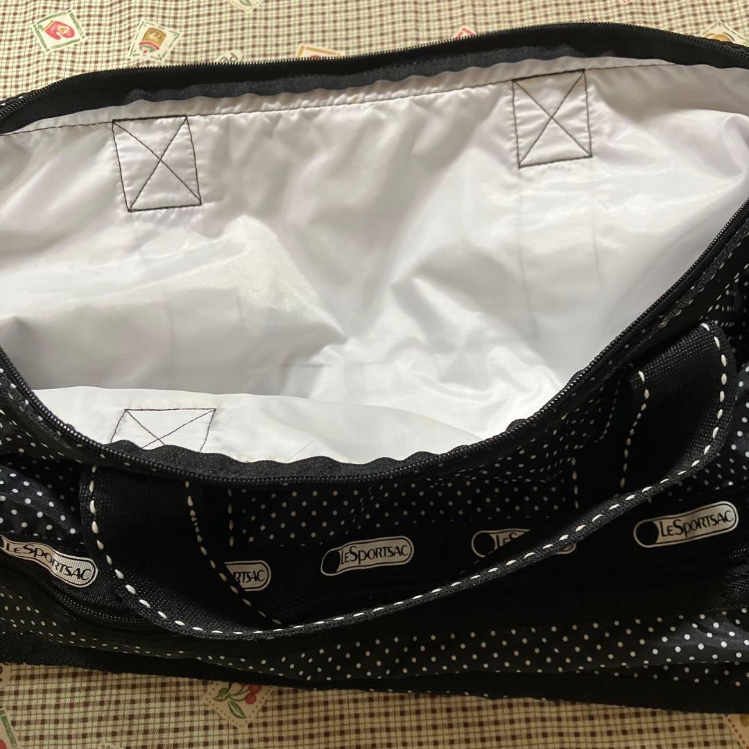 美品 レスポートサック ウィークエンダー ラージ ドット黒 ボストン