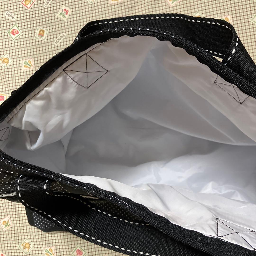 美品 レスポートサック ウィークエンダー ラージ ドット黒 ボストン
