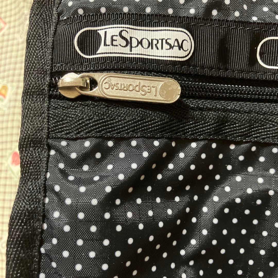美品 レスポートサック ウィークエンダー ラージ ドット黒 ボストン