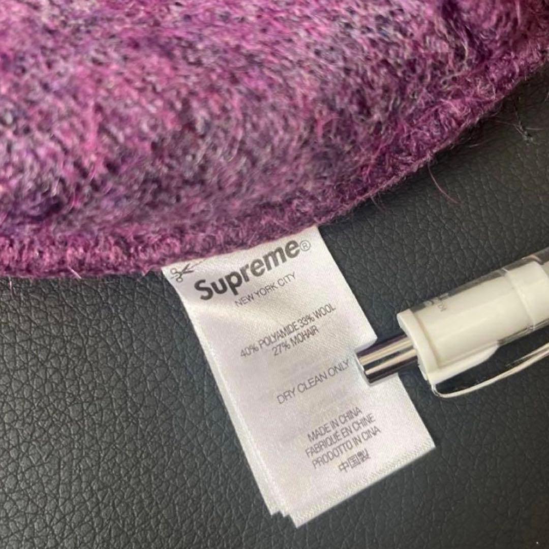 帽子 supreme mohair beanie plum 24FW