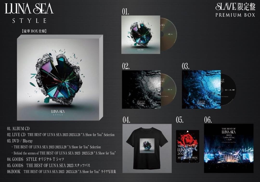 LUNASEA STYLE SLAVE限定版 DVD、その他特典付き