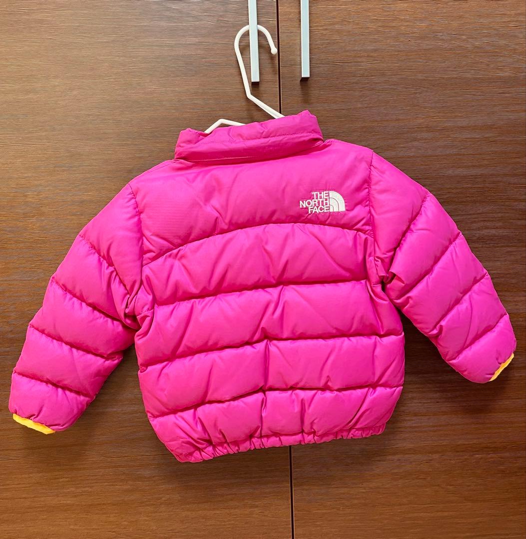 THE NORTH FACE ピンクダウンコート　90センチ　フード取り外し可