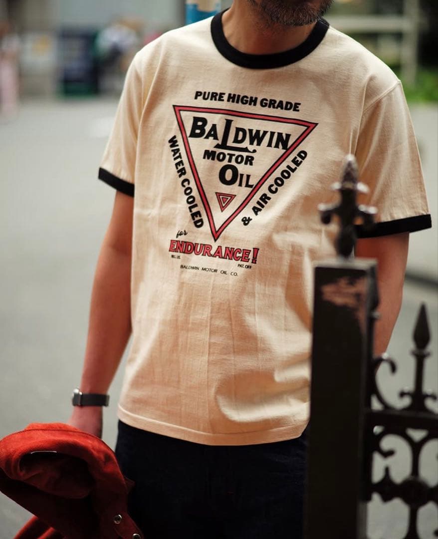 リアルマッコイズ 半袖Tシャツ モーターオイル柄　XL