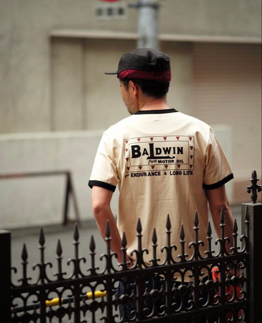 リアルマッコイズ 半袖Tシャツ モーターオイル柄　XL