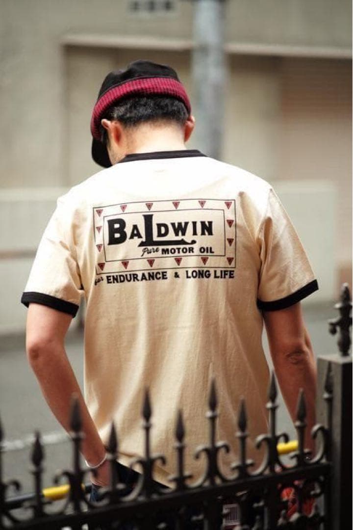 リアルマッコイズ 半袖Tシャツ モーターオイル柄　XL