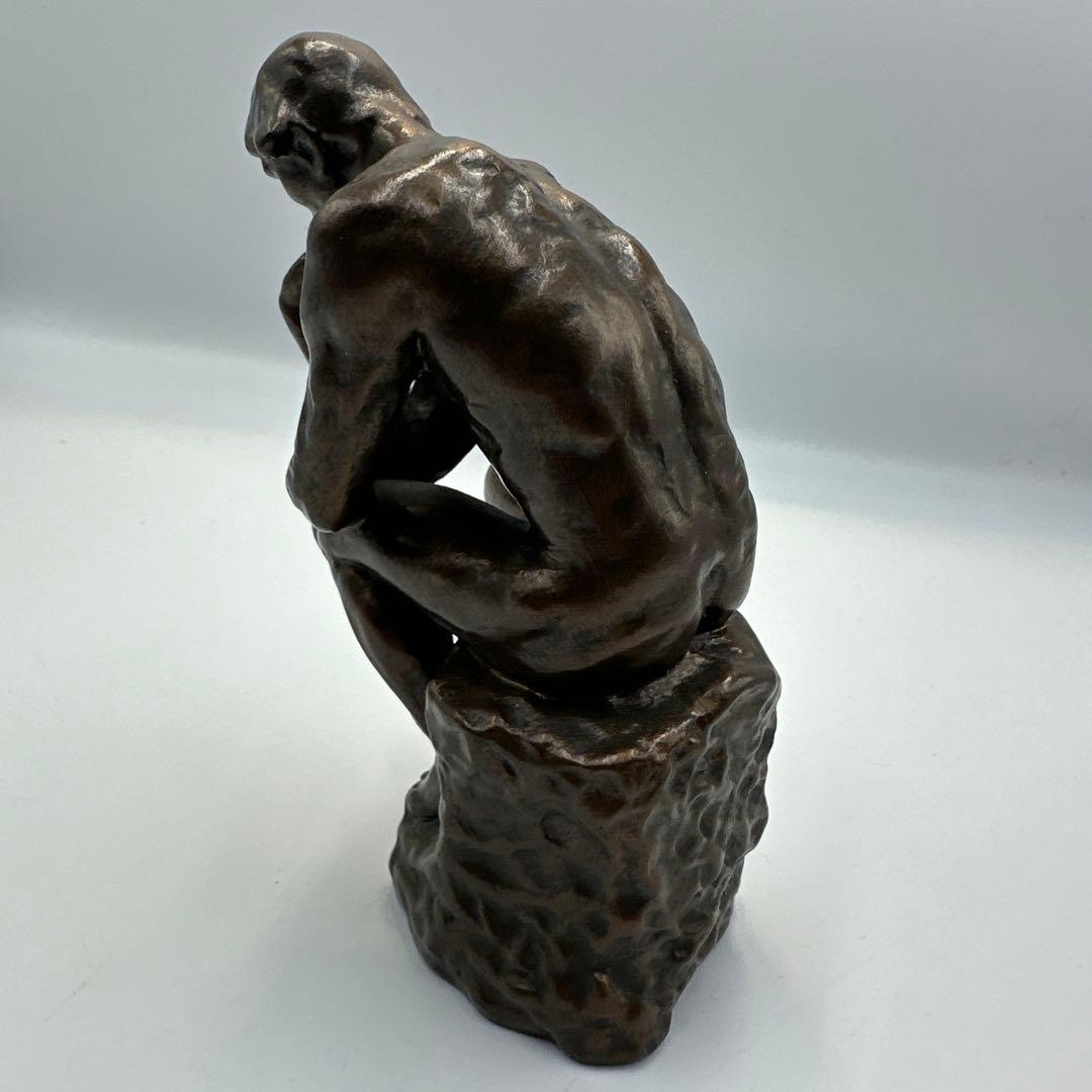 オーギュスト・ロダン考える人ブロンズ彫刻 約15cm