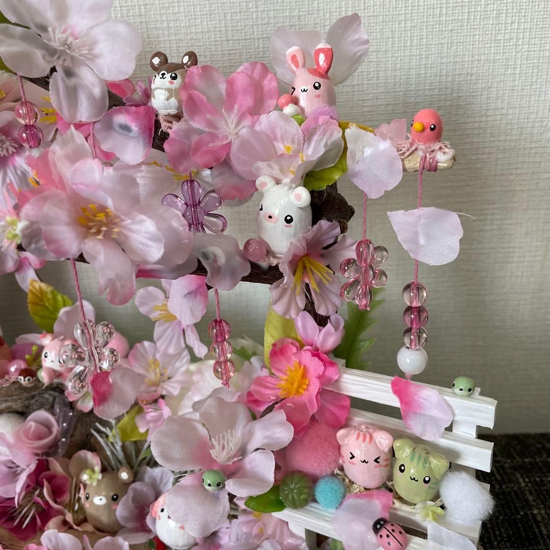【一点もの】ひな☆桜の飾り