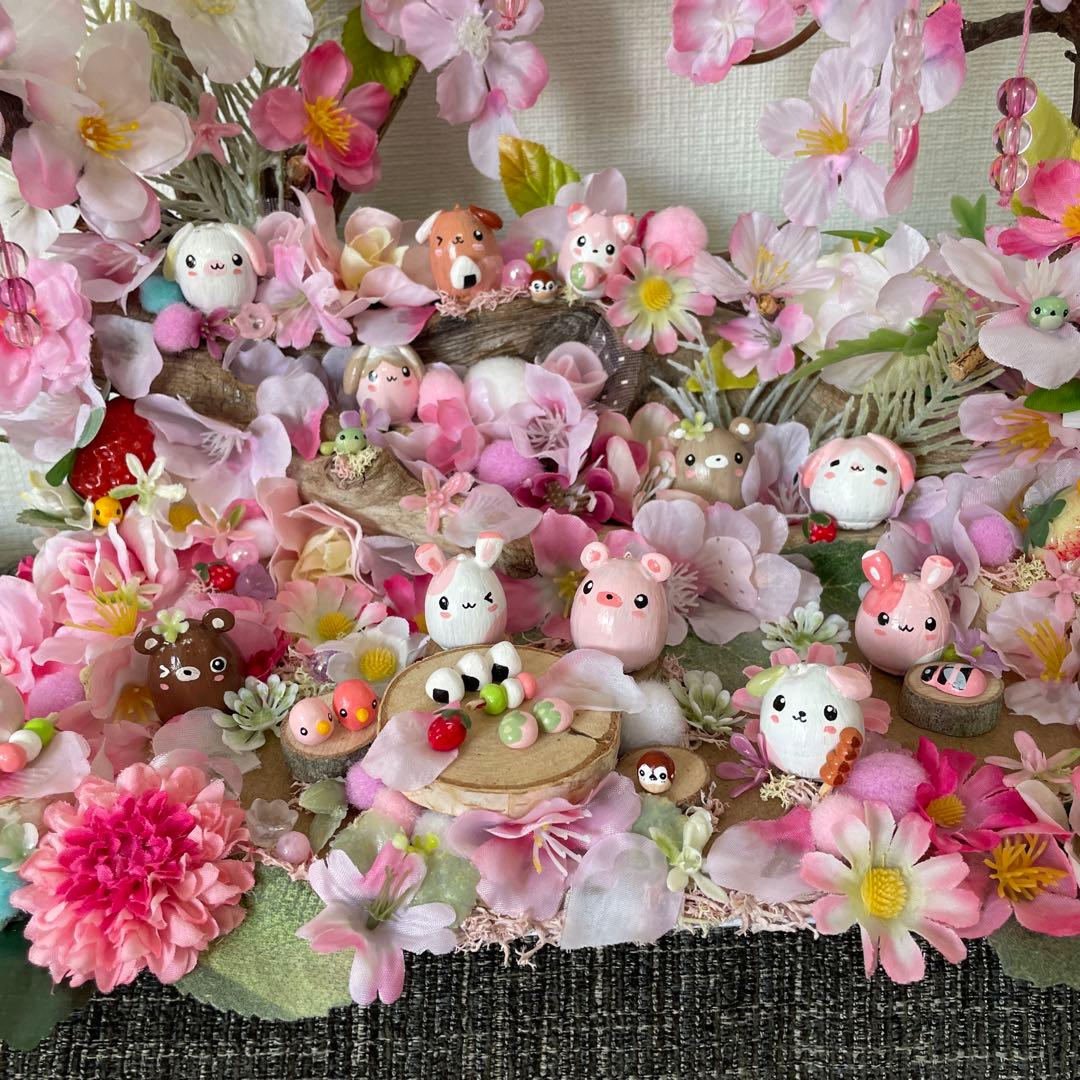 【一点もの】ひな☆桜の飾り