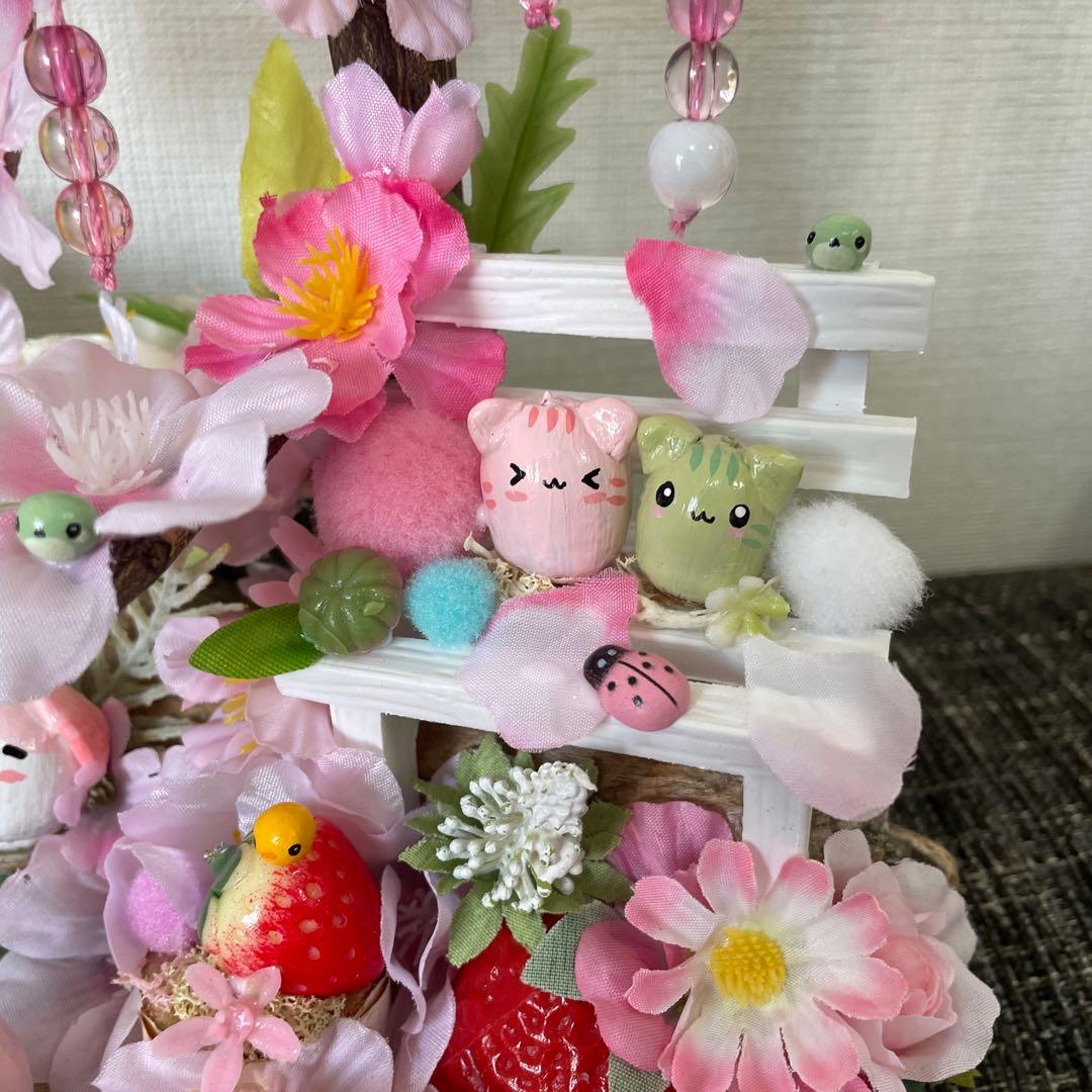 【一点もの】ひな☆桜の飾り