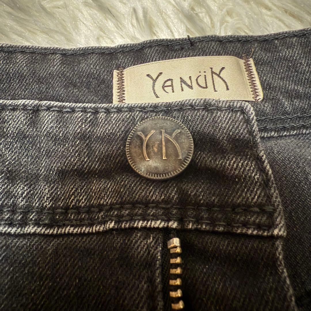 YANUK × 金子綾 コラボ ハイライズスリムテーパードデニム ブラック 26