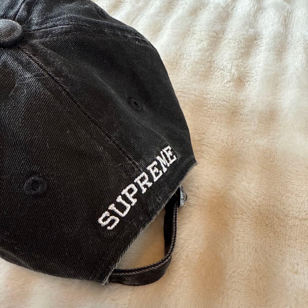 未使用　確実正規品　SUPREME 刺繍キャップ 黒