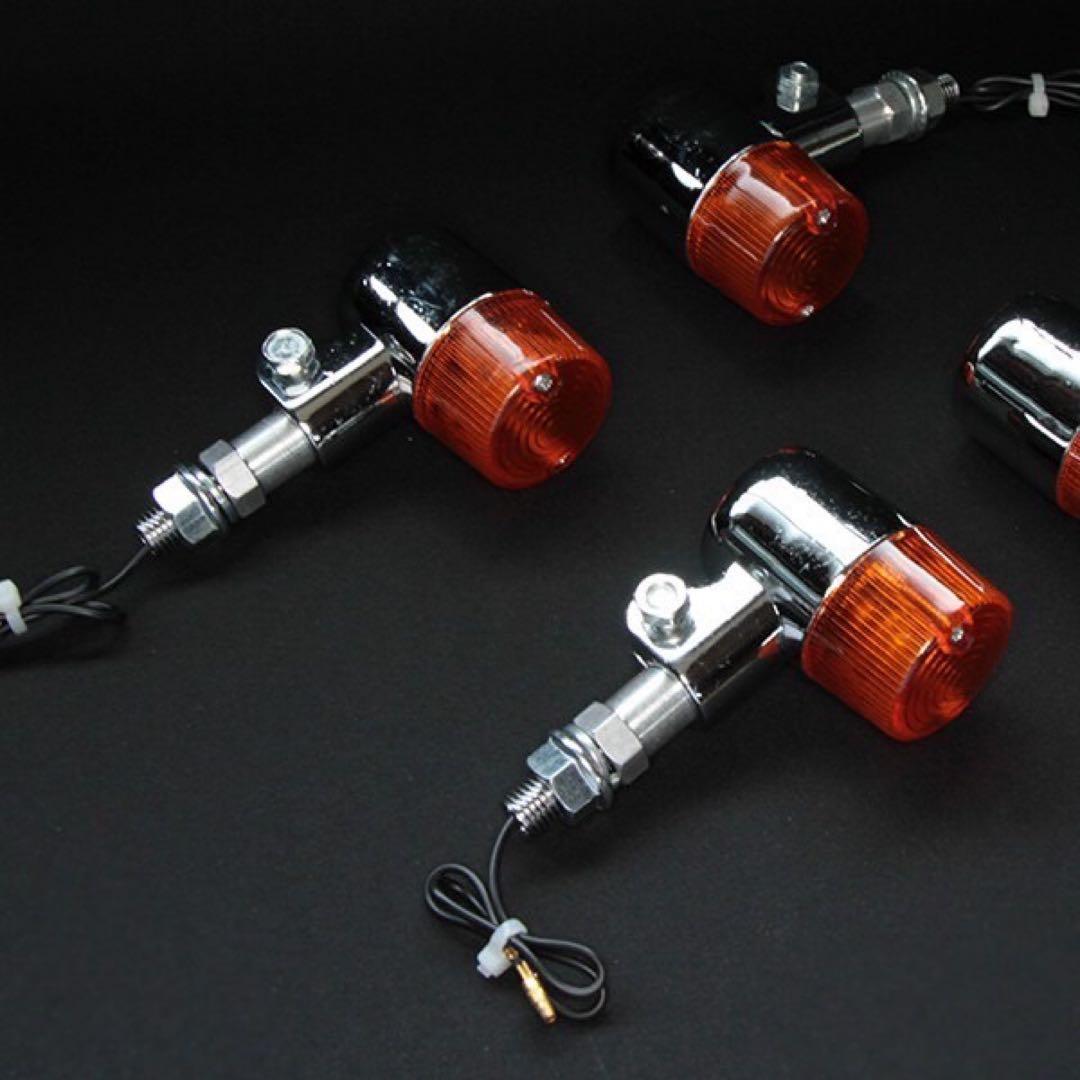 【581】 丸型 ヨーロピアン ウインカー オレンジ 4個セット 35mm
