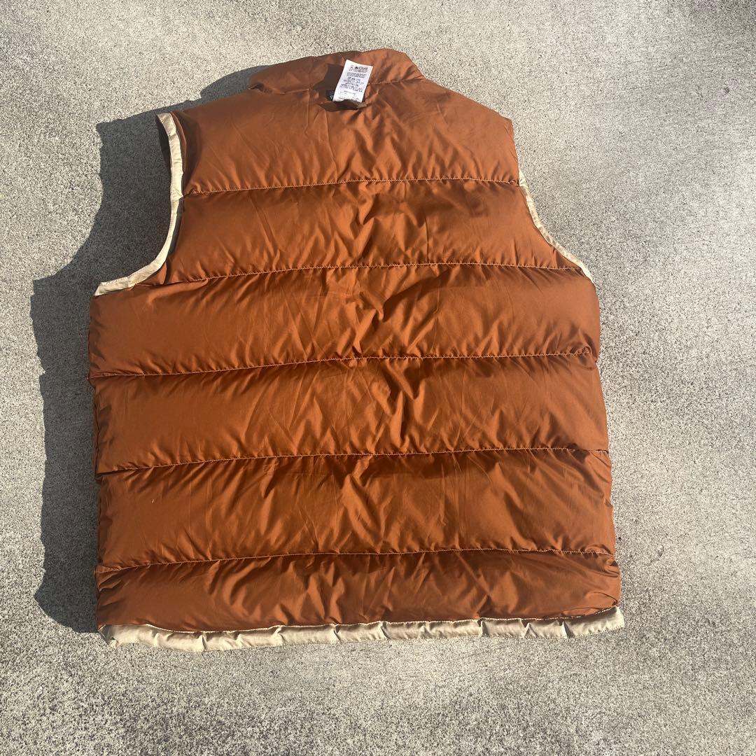 と*ん様 Patagonia ダウンベスト メンズL ベージュ×ブラウン パタゴ