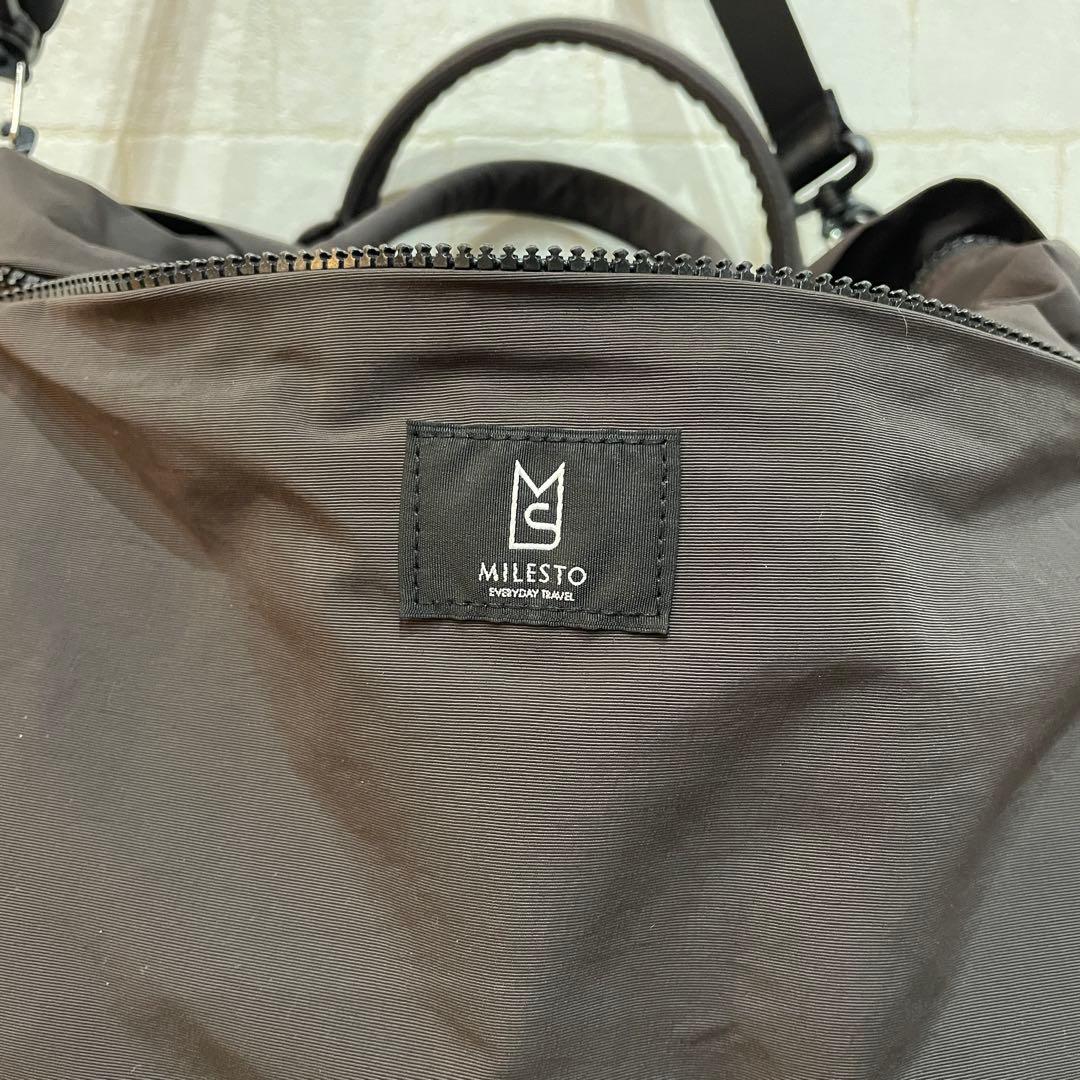 【美品】MILESTO ミレスト TROT トロット ボストンバッグ ブラウン