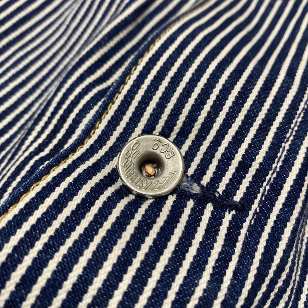 Levi’s 70740 カバーオール　ヒッコリーガラスフィルム　ストライプ　L