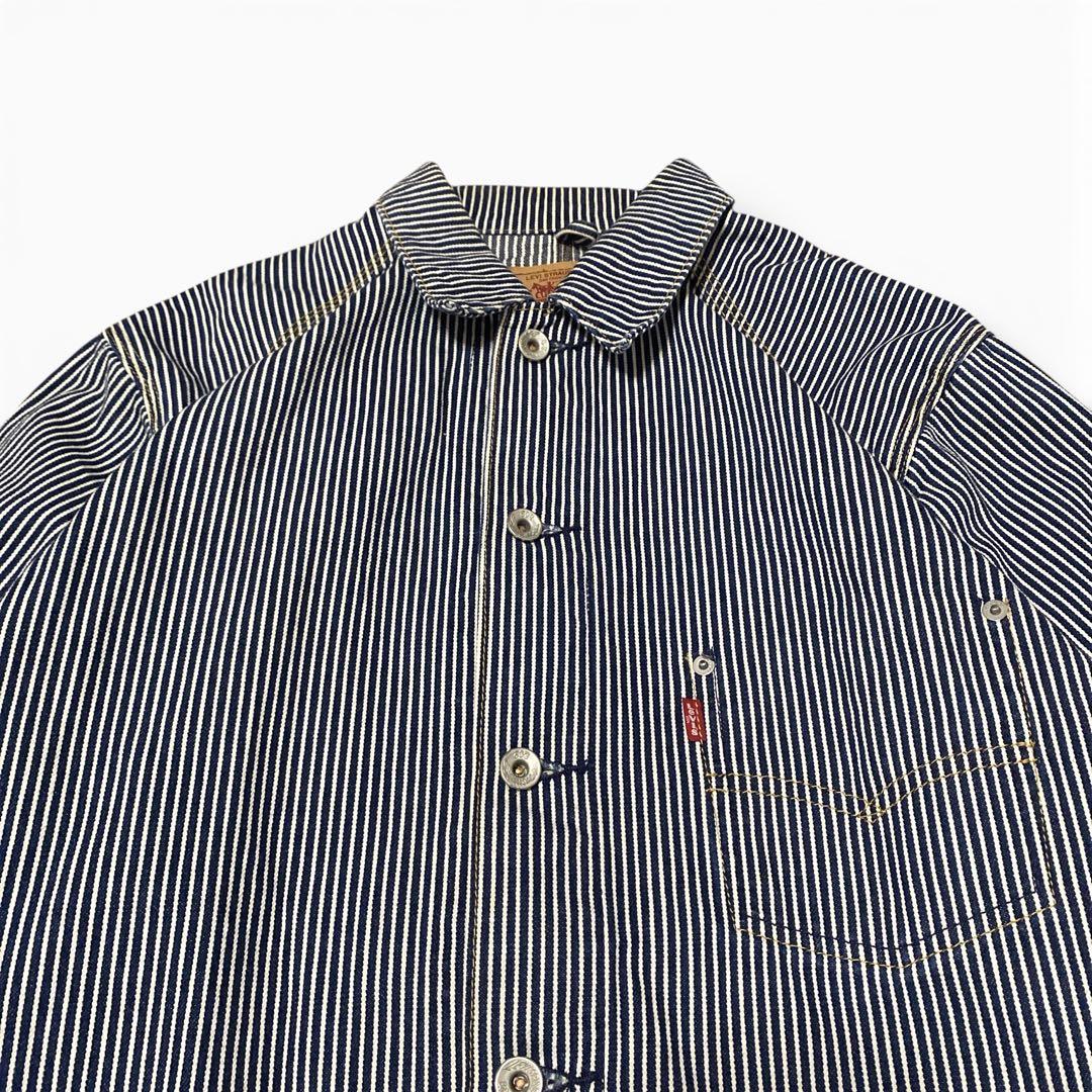 Levi’s 70740 カバーオール　ヒッコリーガラスフィルム　ストライプ　L