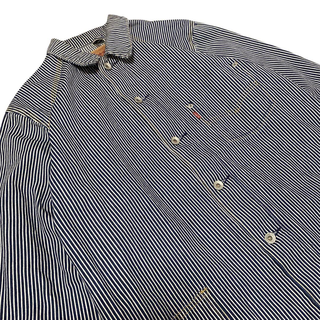 Levi’s 70740 カバーオール　ヒッコリーガラスフィルム　ストライプ　L