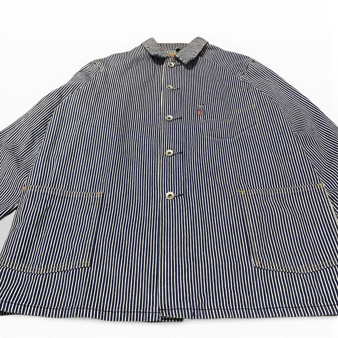 Levi’s 70740 カバーオール　ヒッコリーガラスフィルム　ストライプ　L