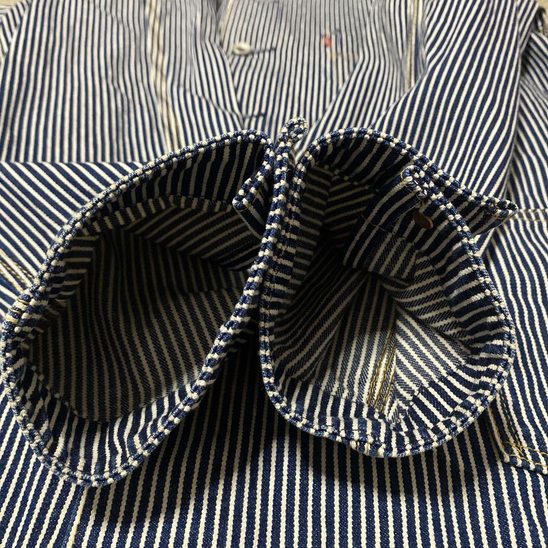 Levi’s 70740 カバーオール　ヒッコリーガラスフィルム　ストライプ　L