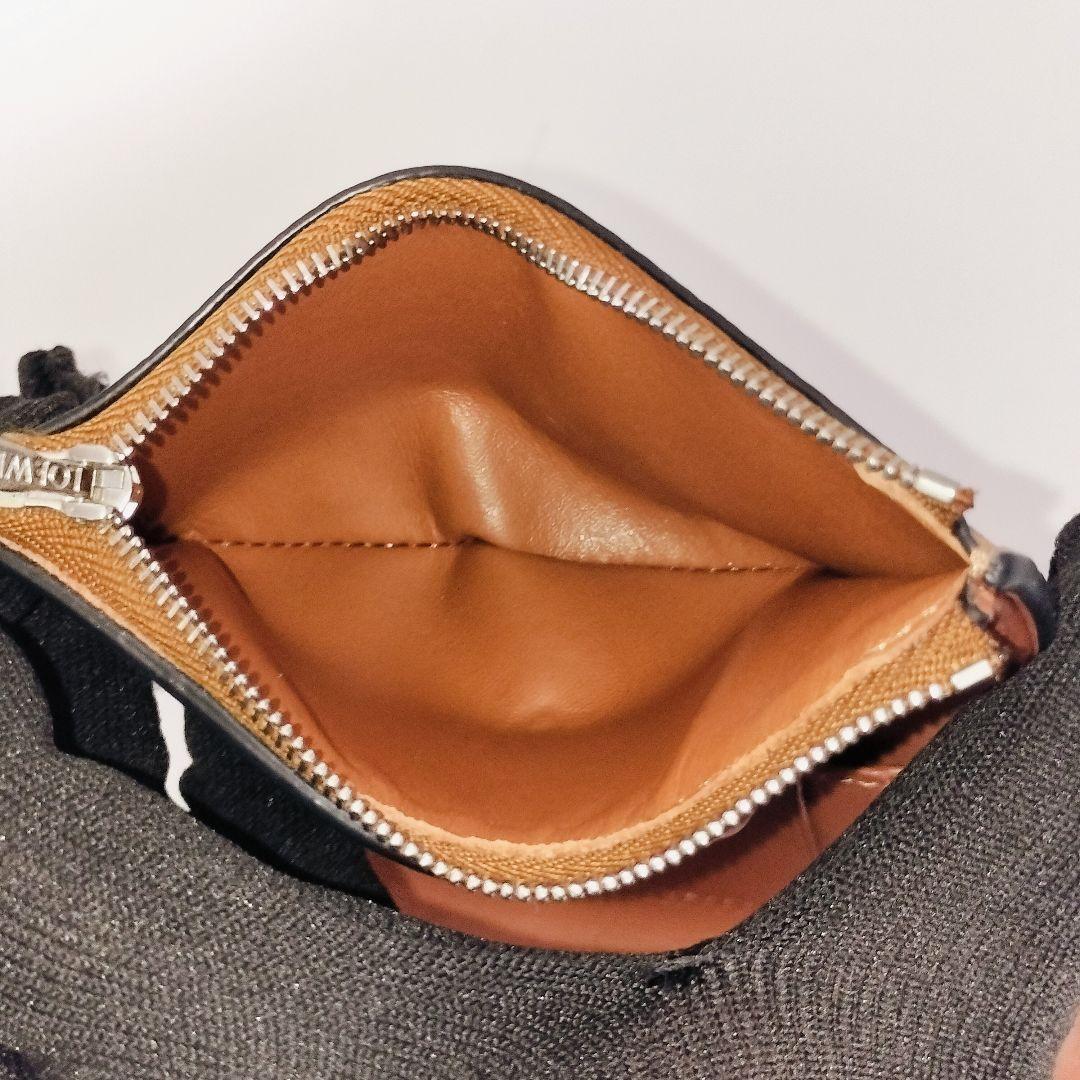 【美品】LOEWE アナグラム トライフォールド レザー ウォレット ブラウン