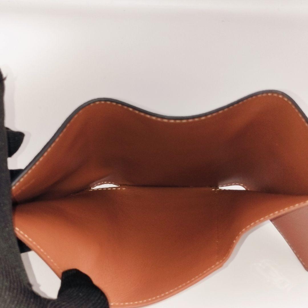 【美品】LOEWE アナグラム トライフォールド レザー ウォレット ブラウン